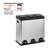 Steel Step On Multi-Compartments Trash & Recycling Bin - 16 Gallons