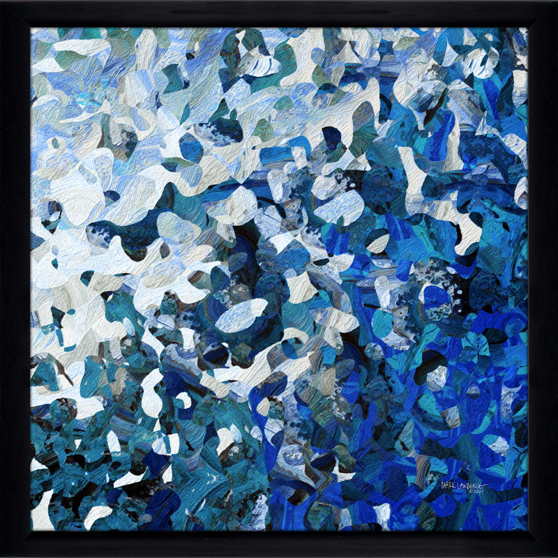 Psaumes 31:14 «Chooseto Trust» par Mark Lawrence - Peinture, H 37,5 po x l 37,5 po x P 1 po, Cadre noir