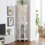 Vitrine d'angle de qualité avec portes en verre et système de tablettes réglables Curio-2090873643