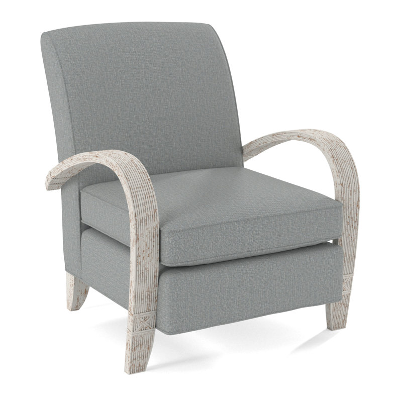 Vero Armchair, Antique Frost White, Light Blue Performance Fabric; 0851-55
