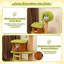  56" Tall Cat Tower With Mushroom-shaped Nest Condo Climbing Ladder Teasing Ball 