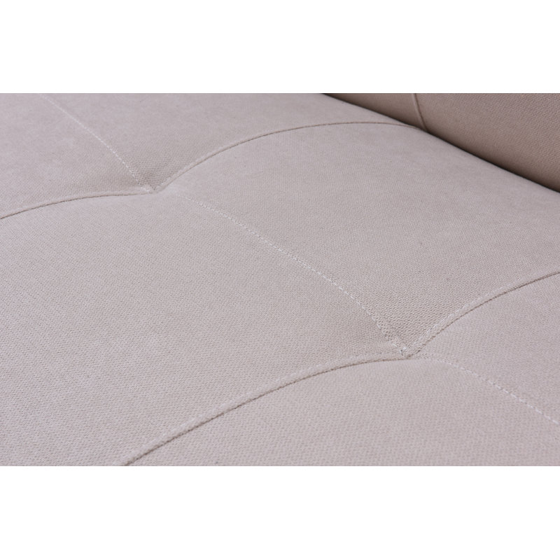 Sindelar 78" Wide Square Arm Convertible Sofa, Cream