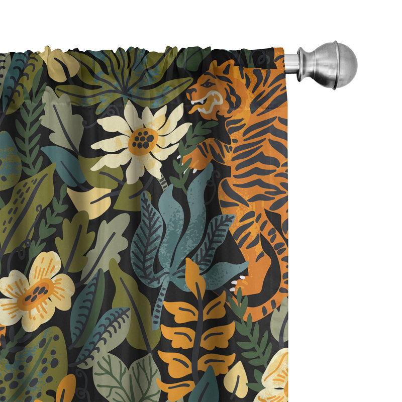 Apolline Semi Sheer Curtain Pair, 56" W x 84" L