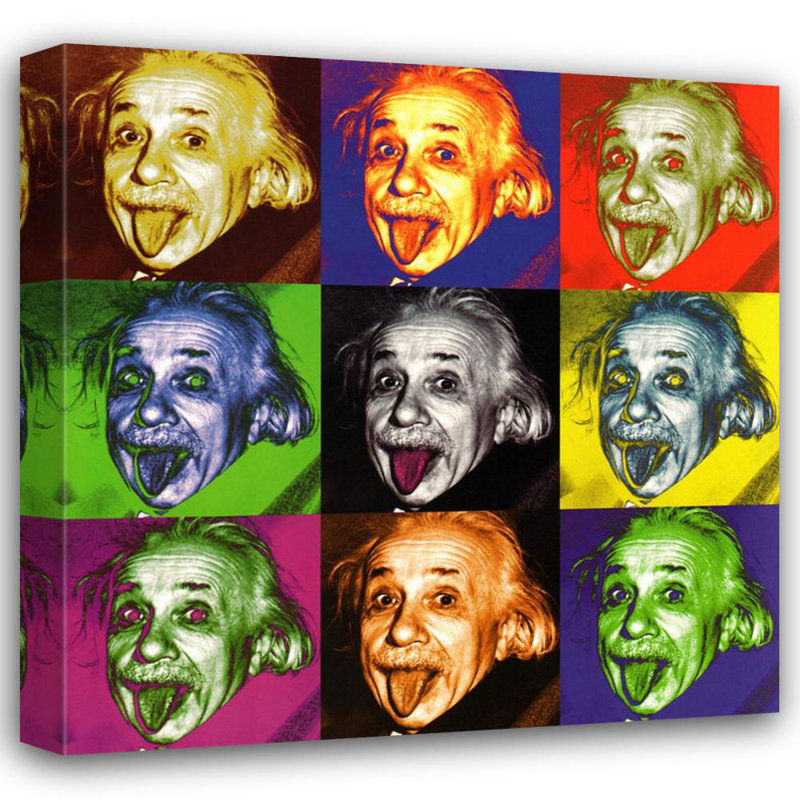 Albert Einstein (Pop Art), H 20 po x l 20 po