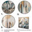 «Gold and White Geometric Harmony II», reproduction sur toile encadrée-88538619-88538624