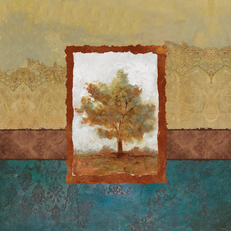 Tree Collage 5 - Wrapped Canvas Painting, 30cm H x 30cm W x 3.8cm D