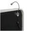 Grand lit plateforme tapissier avec 2 lampes de lecture, noir-2064795077