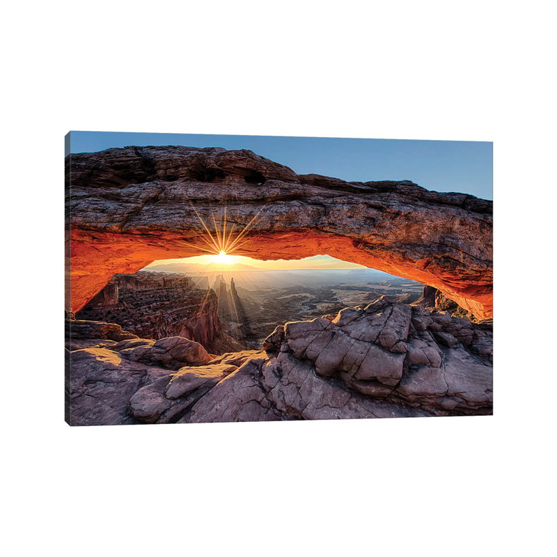 Mesa Arch Sunrise 1 Piece Wrapped Canvas Wall Art, 20.32 cm H x 30.48 cm W