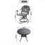 Ensemble de salle à manger 5 pièces en fonte d'aluminium toutes saisons comprenant 4 chaises pivotantes et une table ronde de 39,37 po avec structure noire-780127245