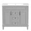 Meuble-lavabo simple 36,01 po avec plateau en résine Clellie-606262989