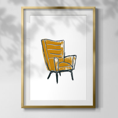«Take A Seat III», reproduction encadrée de qualité supérieure - prête à être accrochée
