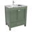 Anvay 30 in. Single Sink Freestanding Bath Vanity in Forest Green with Carrara Marble Top-1974426583-1927183825