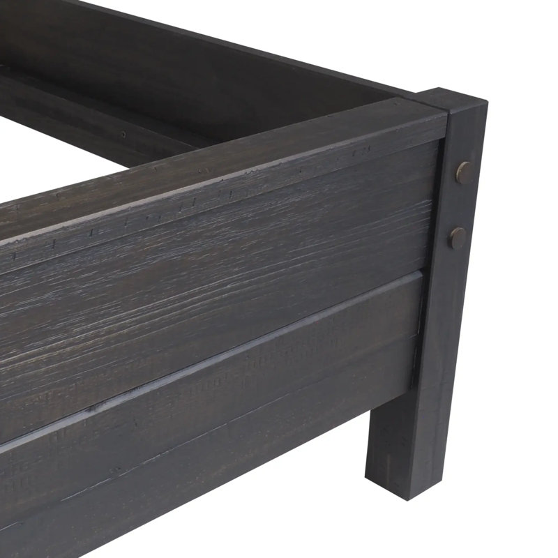 Montauk Bedroom Set, King, 5 Pcs: Bed, 2 Nightstands, Dresser, Chest, Farmhouse Black