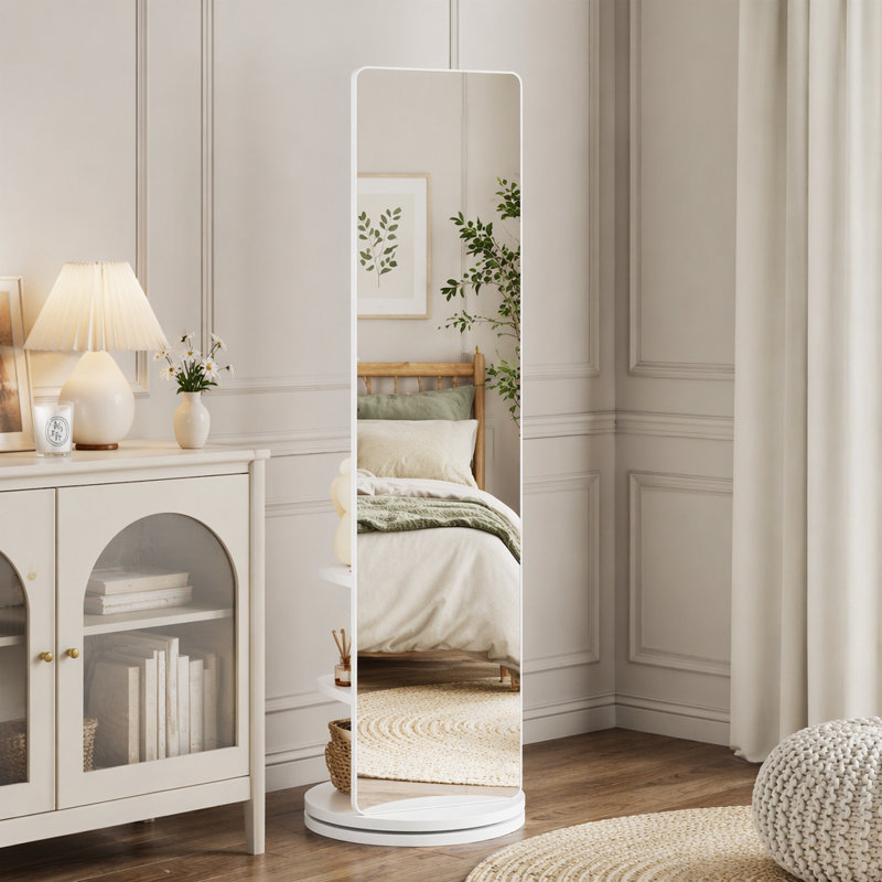 Miroir pleine grandeur, 66 po x 17,8 po, Blanc