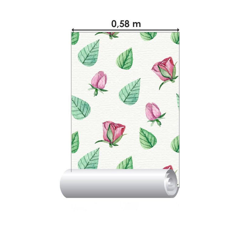 Rouleau de papier peint adhésif Ako, L 126 po x l 24 po