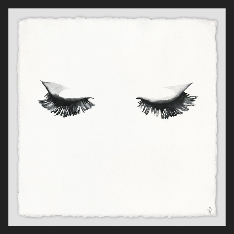 Ahoskie «My Favorite Mascara» - Impression sur papier encadré, H 18 po x l 18 po x P 1,5 po