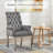 Upholstered Tufted Arm Dining Chairs-648702695