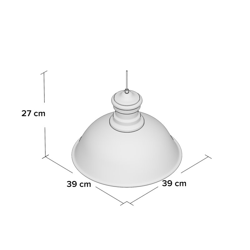 1 - Light Dome Pendant, Concrete