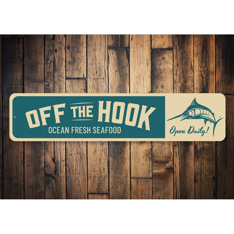 Panneau en aluminium «Off the Hook», H 4 po x l 18 po x P 0,04 po