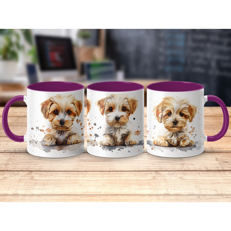 Ceramic Coffee Mug, 2, Purple