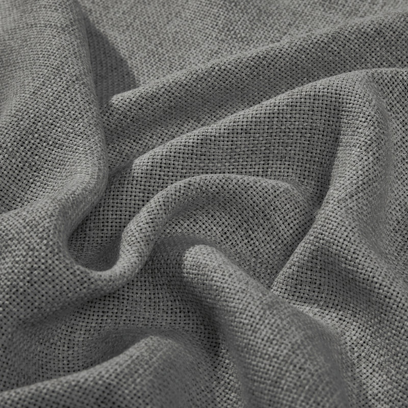 Linen-Look Total Blackout Curtains (Set of 2), Gray, 52" W x 108" L