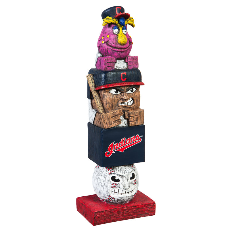 Statue de jardin MLB, Indians de Cleveland, H 12 po x l 4,41 po x P 3,15 po