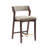 Patricia Modern Velvet Upholstered Counter Stool with Beech Wood Frame in Linen-111807615-111807629