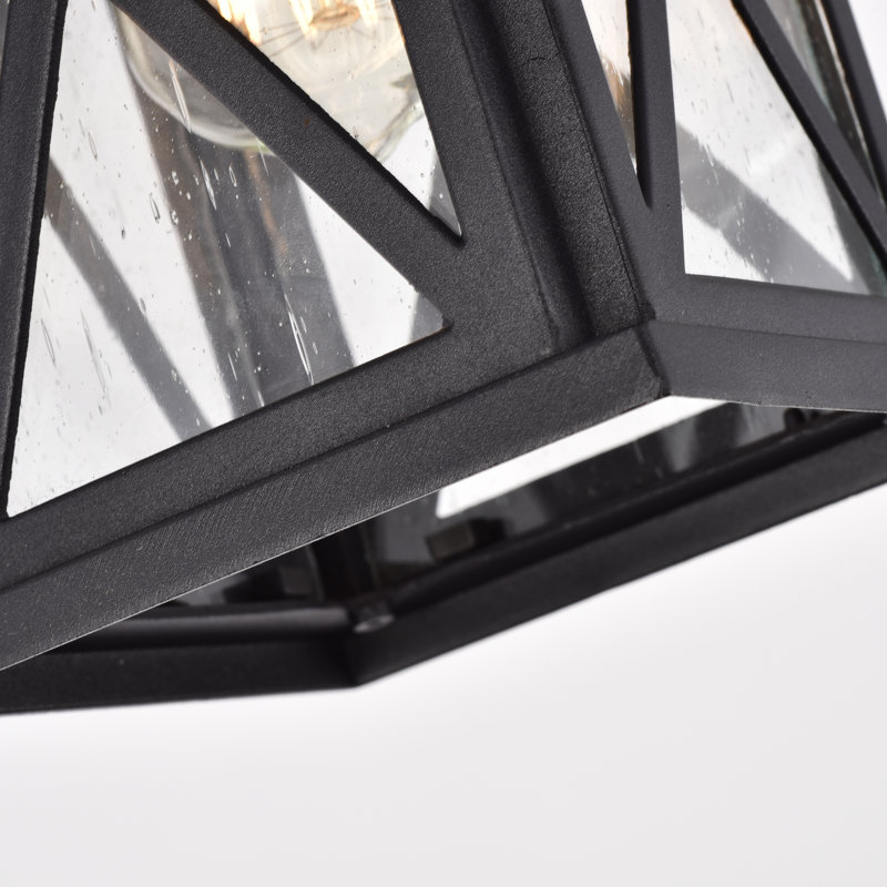 Applique murale d’extérieur 1 ampoule 11,5 po Dorsett, Noir texturé
