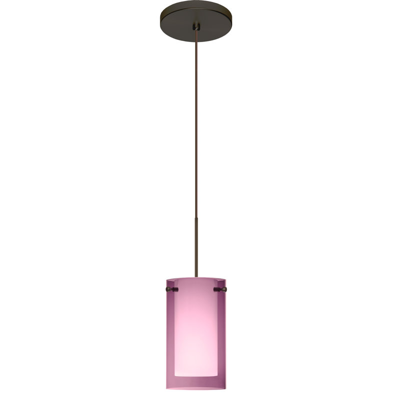 Morena 1 - Light Single Pendant, Bronze, Halogen, Transparent Amethyst/Opal