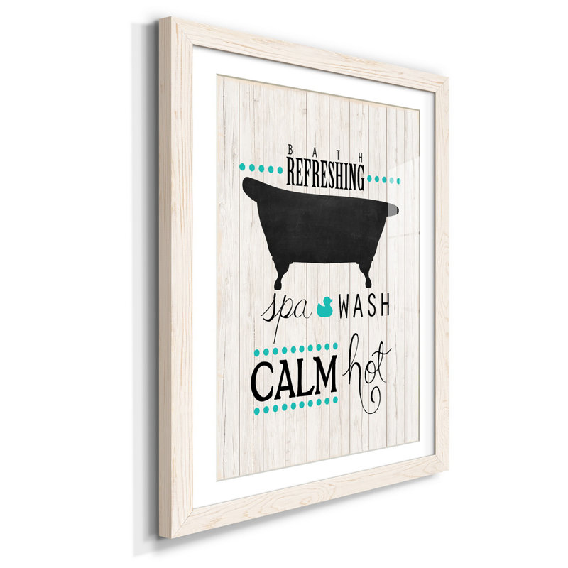 " Refreshing Bath " Print, 31.5" H x 23.5" W x 1.5" D, White