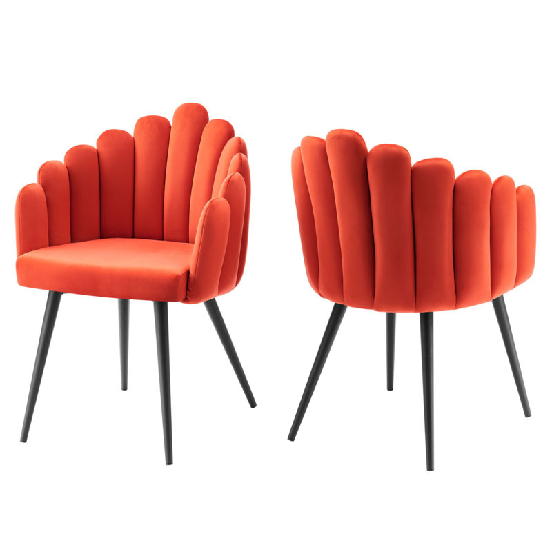 Chaise en velours Modway Vanguard Performance, Orange
