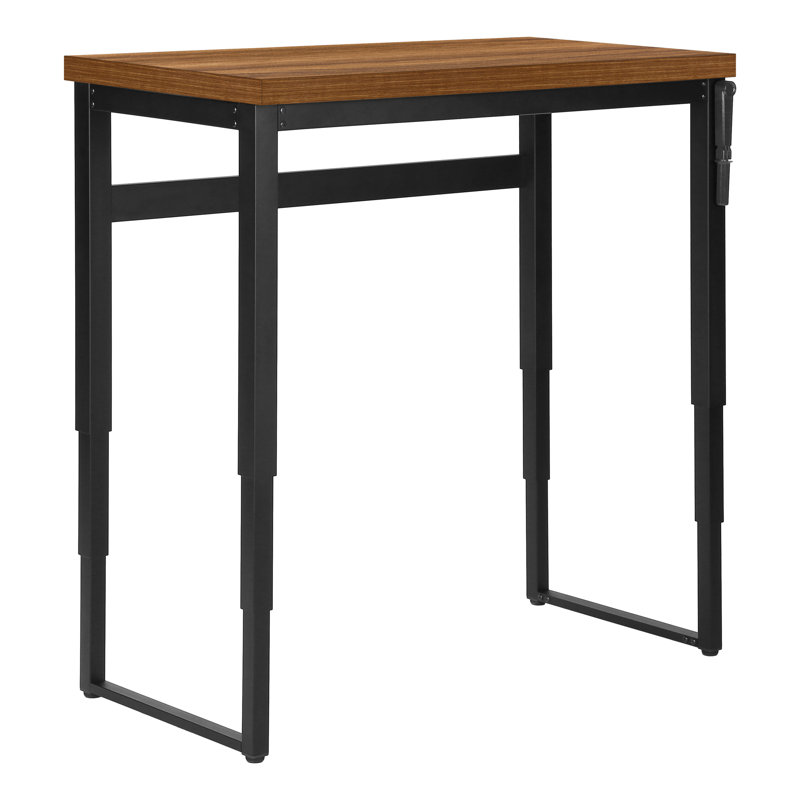 Bureau d'ordinateur, bureau personnel, debout, réglable, travail, ordinateur portable, métal, stratifié, Noyer / noir