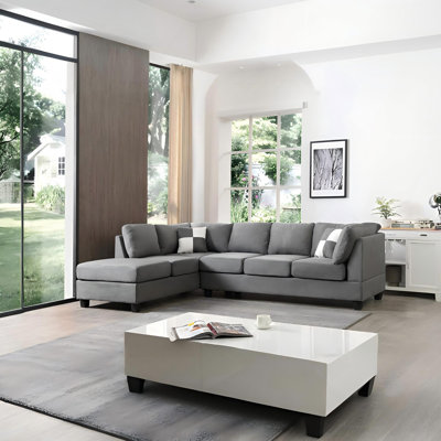 Malone Sectional ( 3 Boxes) , GRAY