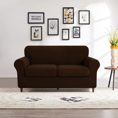 Polyester Box Cushion Loveseat Slipcover