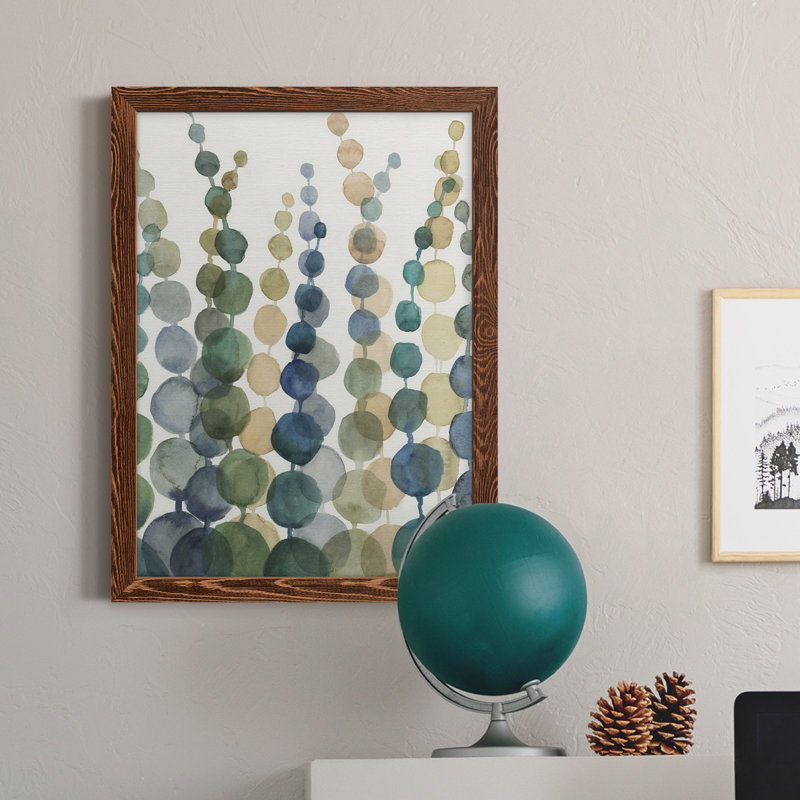 «Pompom Botanical I», toile encadrée de qualité supérieure - prête à être accrochée, H 32 po x l 23 po x P 1 po, Érable