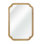 Natural Wood Color 24" X 36" Solid Wood Frame Rounded Corner Decorative Mirror