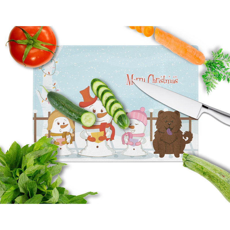Planche à découper en verre Carollynn Chow Chow, Chocolat