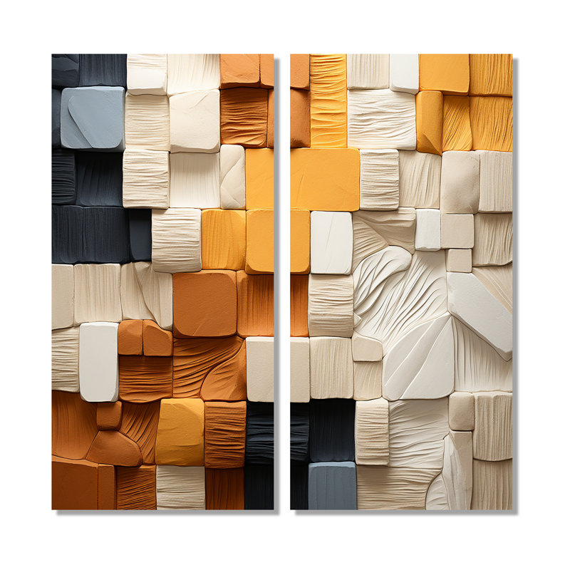Coenraad - Art mural moderne 2 pièces, 20" H x 24" W, Wrapped Canvas, Does Not Apply