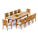 Cahyo Outdoor - Piece Teak Dining Set