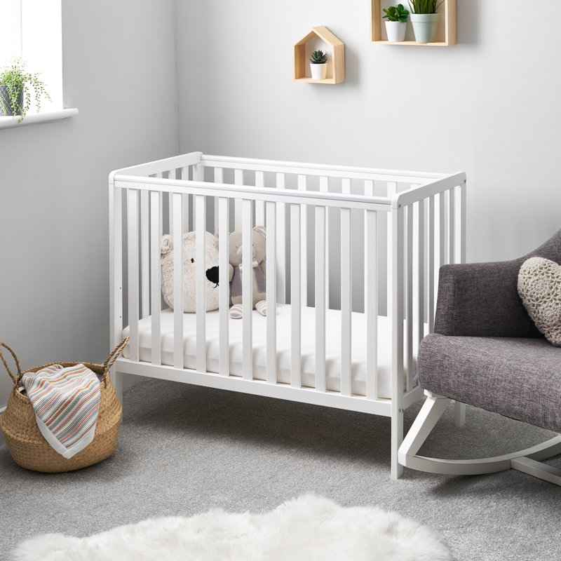 Bantam Space Saver Cot with Fibre Mattress, White