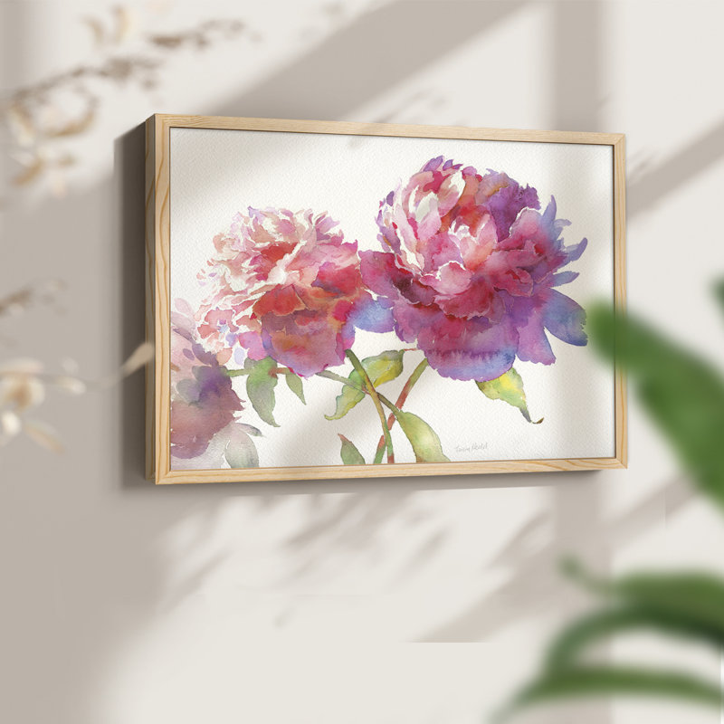 Prise pivoines II - reproduction encadrée - réarmable