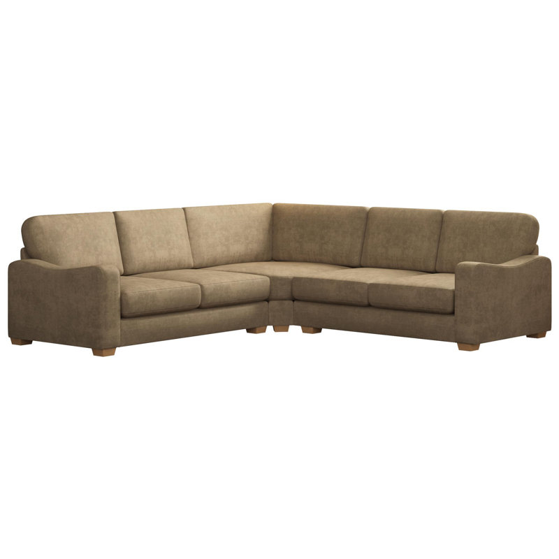 Theadford Corner with two seats both sides, Fixed Back, Granite Polyester