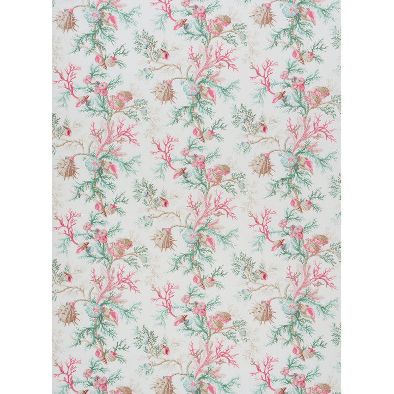 Del Tesoro Fabric, Pink/Aqua