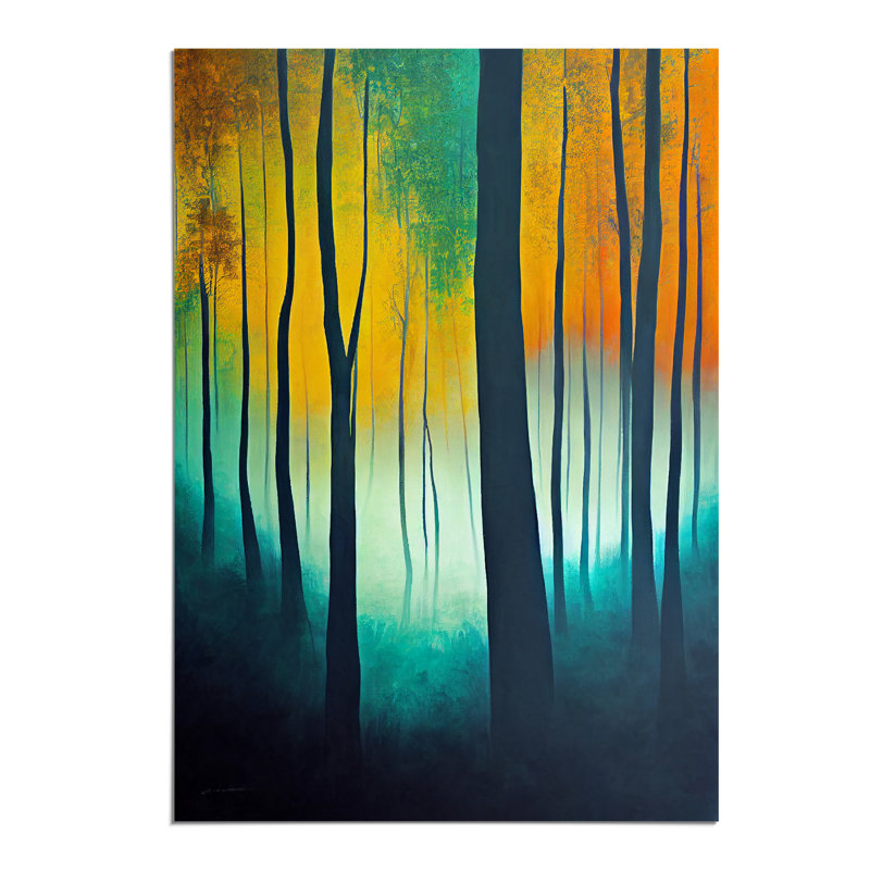 Vibrant Forest No.4 - Wall Art, 42cm H x 29.70cm W, Paper, No Matte