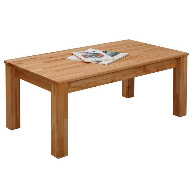 Thorin Solid Wood Four Leg Coffee Table, Beech Heartwood