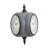 Camptown Decorative Metal Double Sided Wall Clock with Distressed Finish