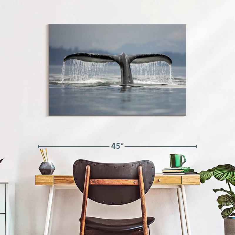 Diving Whale Tail, 26" H x 39" W