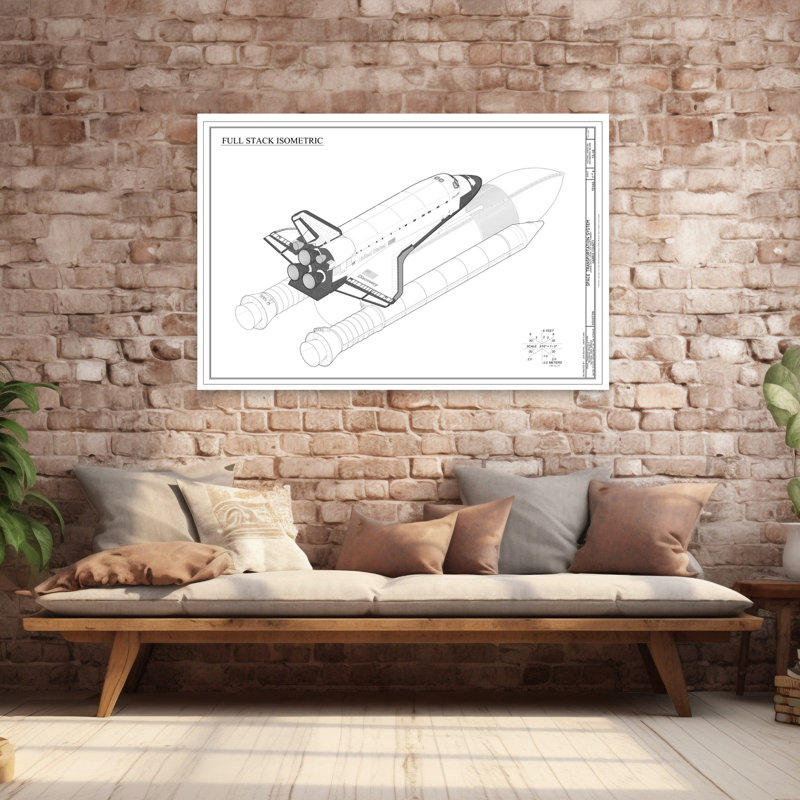 Discovery Full Stack Isometric Contemporary Wall Art Print, 101.6cm H x 152.4cm W