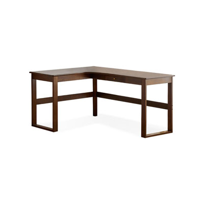 Nut-brown Rectangular Solid + Manufactured Wood with 1 drawers desk