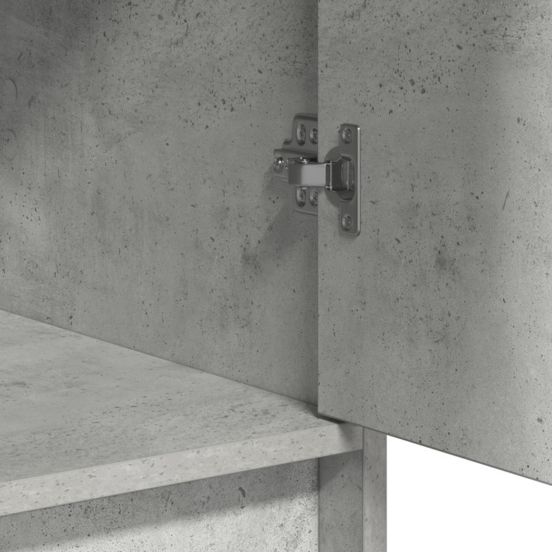 Dressing Table with Mirror, Concrete Grey